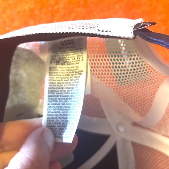 Vans white, blue and yellow unisex Sixty Sixers trucker cap hat NWT - Picture 5 of 7